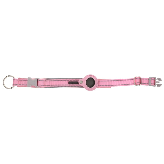IMIKEYA Pet Collar Protector Pink Nylon Anti-Lost Locator with Reflective Design