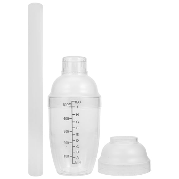 IMIKEYA Plastic Coffee Bar Shaker Kit Transparent Cup with Lid Perfect for Lemon Tea Vendors