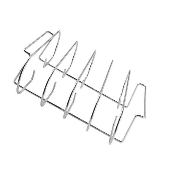 IMIKEYA Plated Silver Portable Rib Grilling Rack for Home Use with Fast Heat Absorption