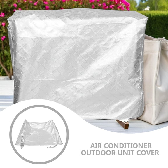 IMIKEYA Plated Silver Weatherproof Ac Unit Cover for Outdoor Use with Uv Protection and Easy Installation