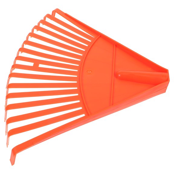 IMIKEYA Portable Orange Garden Leaf Rake Tool with High Strength Nylon for Soil and Root Digging