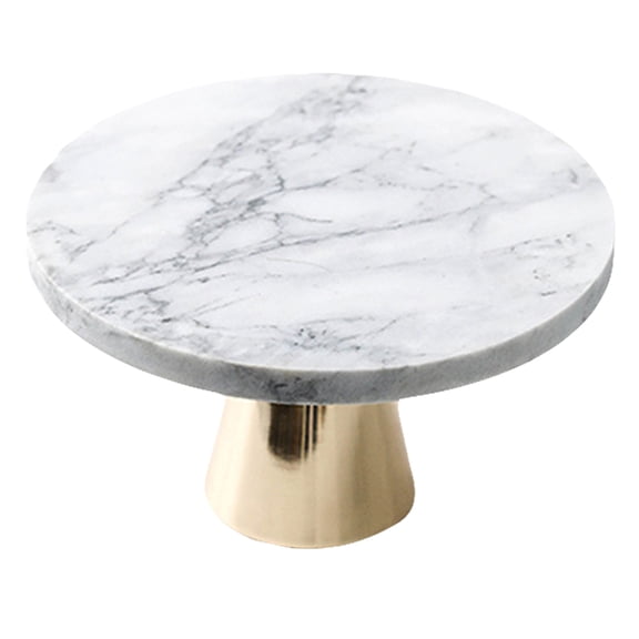 IMIKEYA Premium Marble Cake Display Stand Easy to Clean Assorted Color Dessert Plate