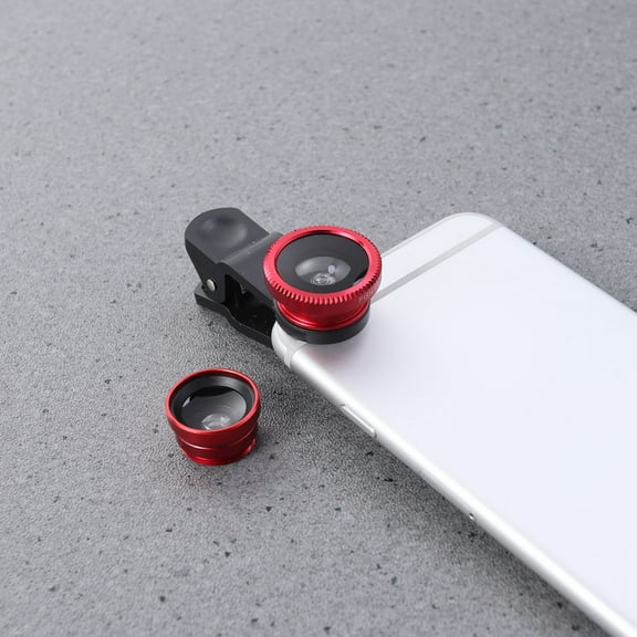 IMIKEYA Professional Red Smartphone Camera Lens with Fisheye Macro and Wide Angle for Photos