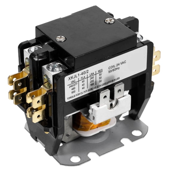 IMIKEYA Black Air Conditioner Contactor for Unit with 24V Coil and Easy Installation Features