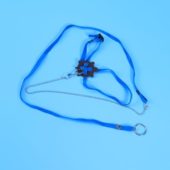 IMIKEYA Reptile Training Leash Blue with Finger Loop for Turtle Lizard Pet Use