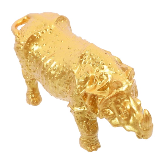 IMIKEYA Resin Animal Decoration Rhinoceros Shaped Figurine for Home Decor 1Set