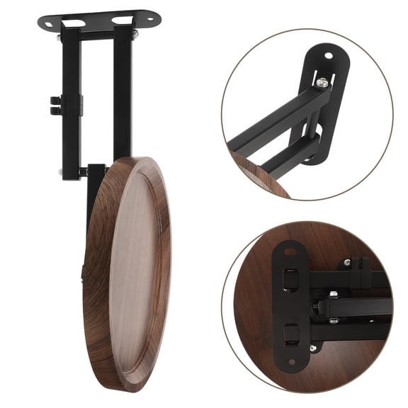 IMIKEYA Rotatable Wall Mounted Foldable Coffee Table Round Side Table for Living Room