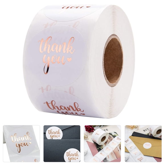IMIKEYA Golden T You Stickers Roll for Wedding Party Envelope Sealing and Decoration