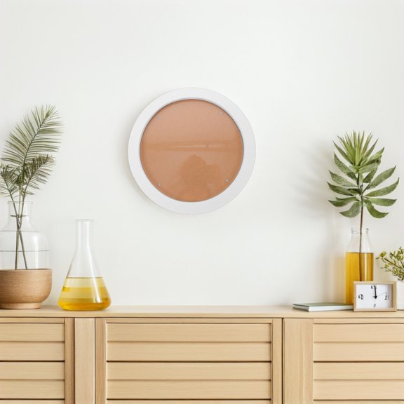 IMIKEYA Round White Embroidery Display Frame, Wooden Hoop for , Needlework, Wall Hanging Decor