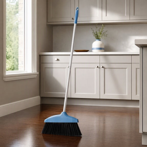 IMIKEYA Multi-Color Soft Bristle Broom, Indoor Outdoor Floor Sweeper for Home Kitchen Garage Patio Tile Hardwood Cleaning