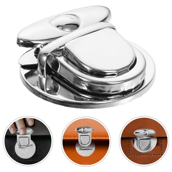 IMIKEYA Square Bag Fasteners Tuck Lock Clasp Silver Metal for Bag Making Supplies 1Pack Back to School