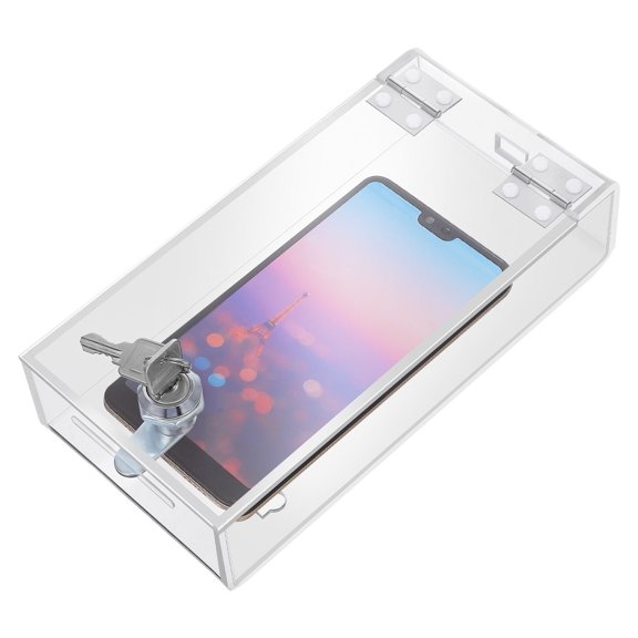 IMIKEYA Strong Clear Phone Lock Box for Home Use Lightweight Practical Phone Safety Locker with Emergency Openings