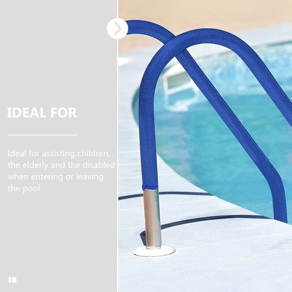 IMIKEYA Swimming Pool Handrail Grip Cover Blue Neoprene Material with Friction Control