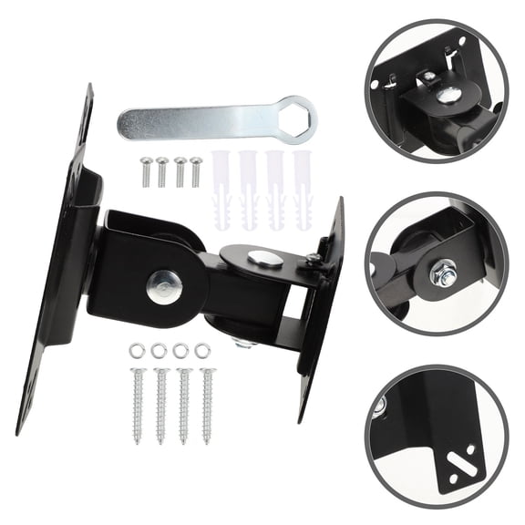 IMIKEYA Universal Black Wall Mount TV Bracket Heavy Duty Iron for Bedroom and Office