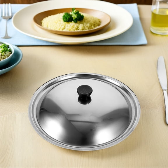 IMIKEYA Universal Lid For Pots Cooking Pot Lid Stainless Steel Round 1Pack