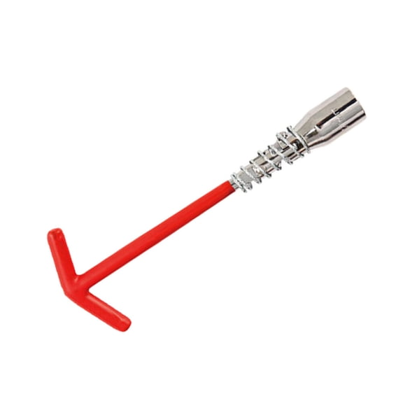 IMIKEYA Universal Red Socket Wrench with T-Bar Handle for Spark Plug Installation and Removal
