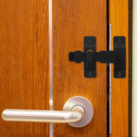 IMIKEYA Versatile Black Door Hook Lock Suitable for Multiple Door Types with Stainless Steel Material