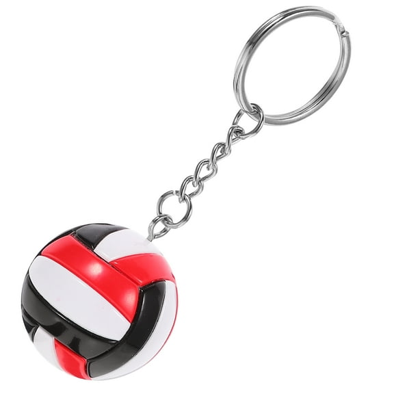 IMIKEYA Volleyball Keychain For Bags Assorted Color Faux And Metal 1Pack