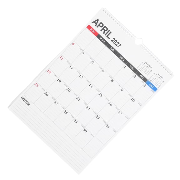 IMIKEYA Wall Calendar 20262027: Countdown Calendar January 2026 To June 2027 Monthly Planner For Scheduling In Home Office And Classroom Settings
