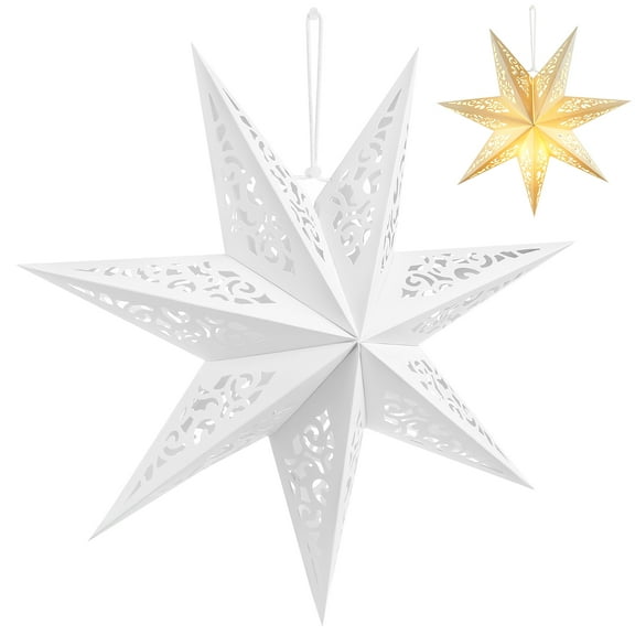 IMIKEYA Paper Star Light Shade Easy Install for Festivals and Special Occasions