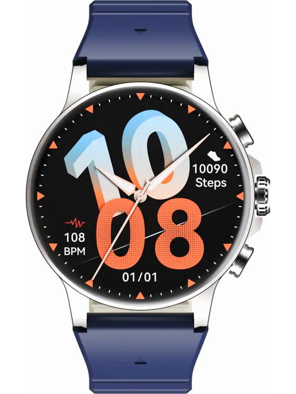 Holo Ultra Smartwatch for Men and Women, 1.6" AMOLED Display, IP68, 100+ Sports Modes, 15 Days Battery, Silver