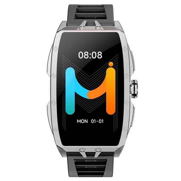IMIKI MB1 Smartwatch, 1.64 inch AMOLED Screen, Bluetooth Calling, 100+ Sports Modes, 1 ATM Water Resistance, Silver