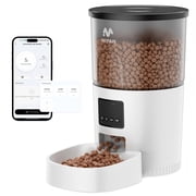 IMIPAW Automatic Cat Feeder - 3L Pet Dry Food Dispenser with Timed Programmable Portion Control, Dual Power Backup, Easy Set Up, 10 Meals Per Day for Cats and Puppies