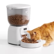 IMIPAW Automatic Cat Feeder 4L   Programmable Pet Food Dispenser with LCD Display, Up to 6 Meals/Day, Dual Power Supply Adapter & Batteries, Suitable for Cats, Dogs & Rabbits
