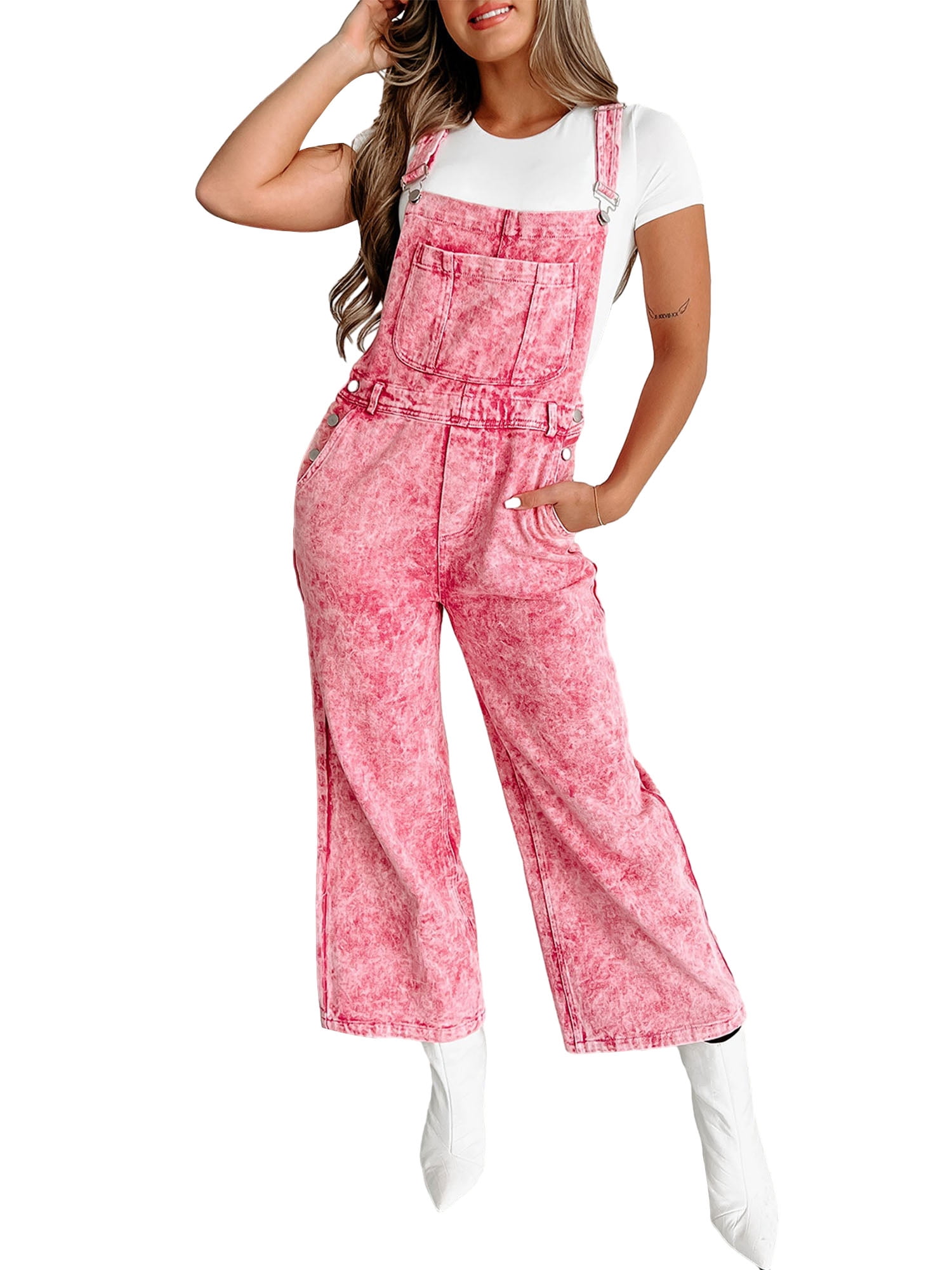Wide Leg Overall Romper