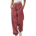 thumbnail image 1 of IMISSILLEB Women's Casual Joggers Pants Drawstring Elastic High Waist Sweatpants with Pockets Athletic Workout Running Pants, 1 of 16
