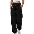 thumbnail image 1 of IMISSILLEB Women's Casual Joggers Pants Drawstring Elastic High Waist Sweatpants with Pockets Athletic Workout Running Pants, 1 of 16