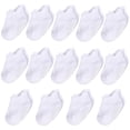 thumbnail image 1 of IMIVIO White Toddler Socks 3T-4T 4T-5T 3T-5T Boys Girls Cotton Ankle Socks with Grips, 14 Pack, 1 of 7