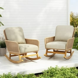 Wicker Rocking Chair Patio Club Rocker Chair Outside Rattan