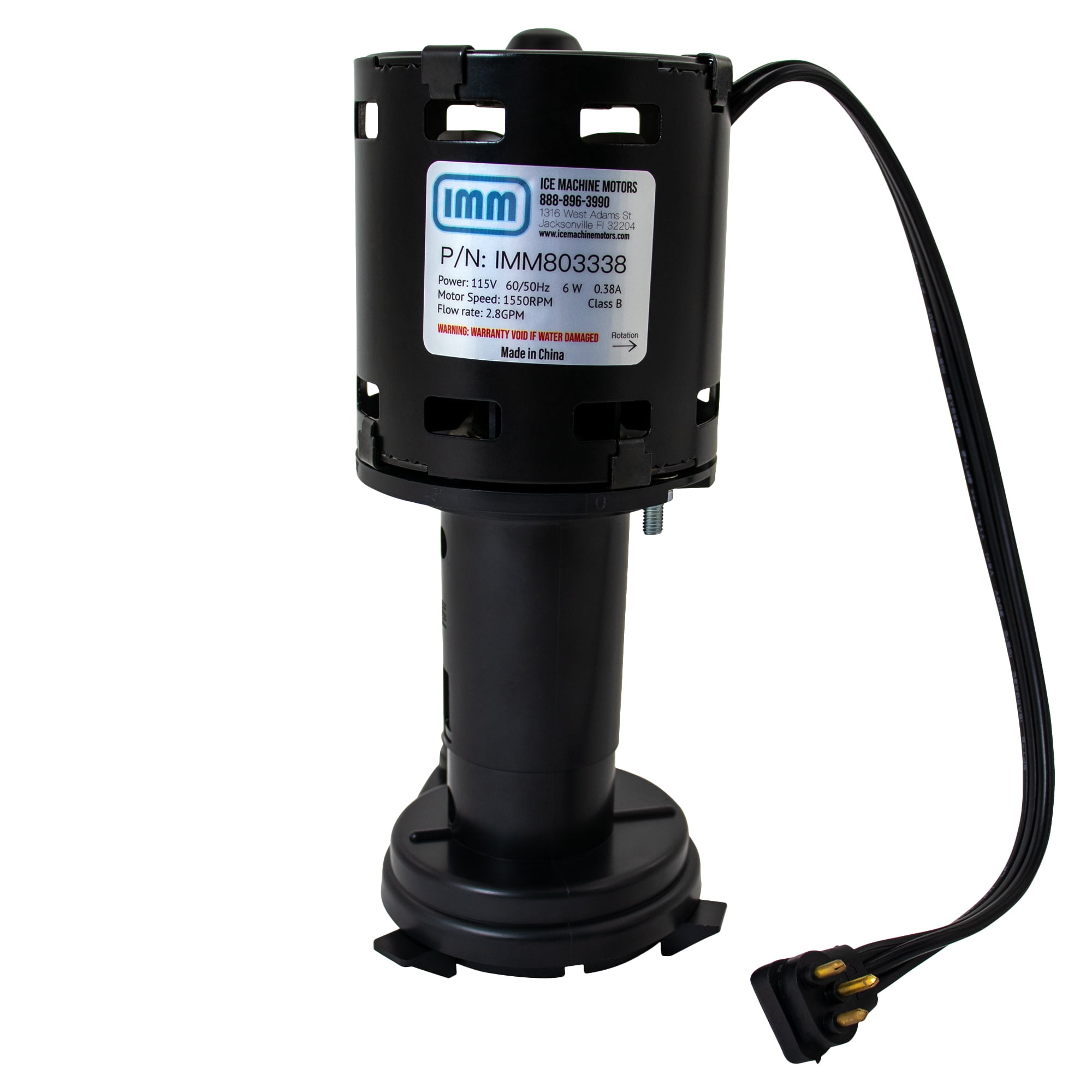IMM Ice Machine Pump Motor Replacement for ICE-O-MATIC 9161076-01 