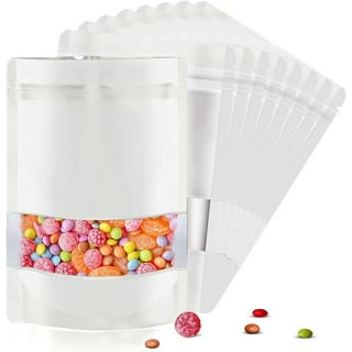 100pcs Metallic Mylar Bags Resealable Zip Lock Food Storage Pouch for Candy Nut Tea Spice Sourcemax, Size: 3.2 x 4.8