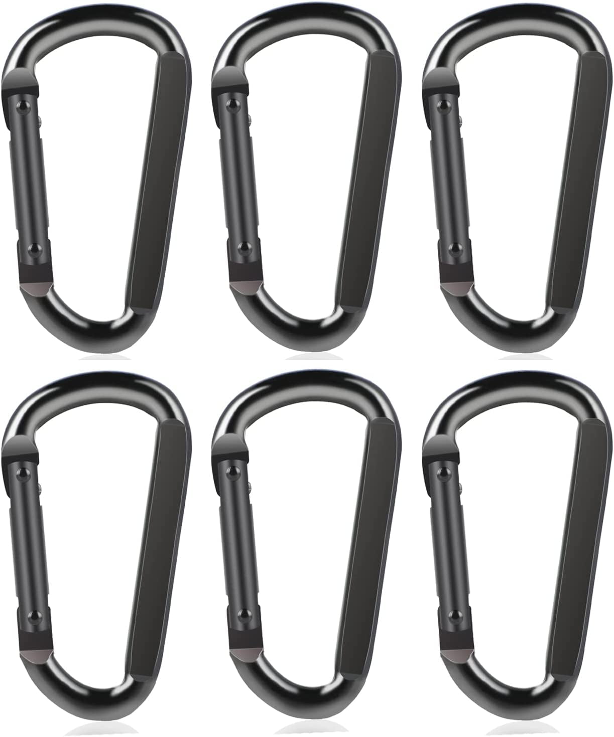 IMMEKEY 6 Pcs Caribeaner Carabiner Clip 900lbs, Heavy Duty 3