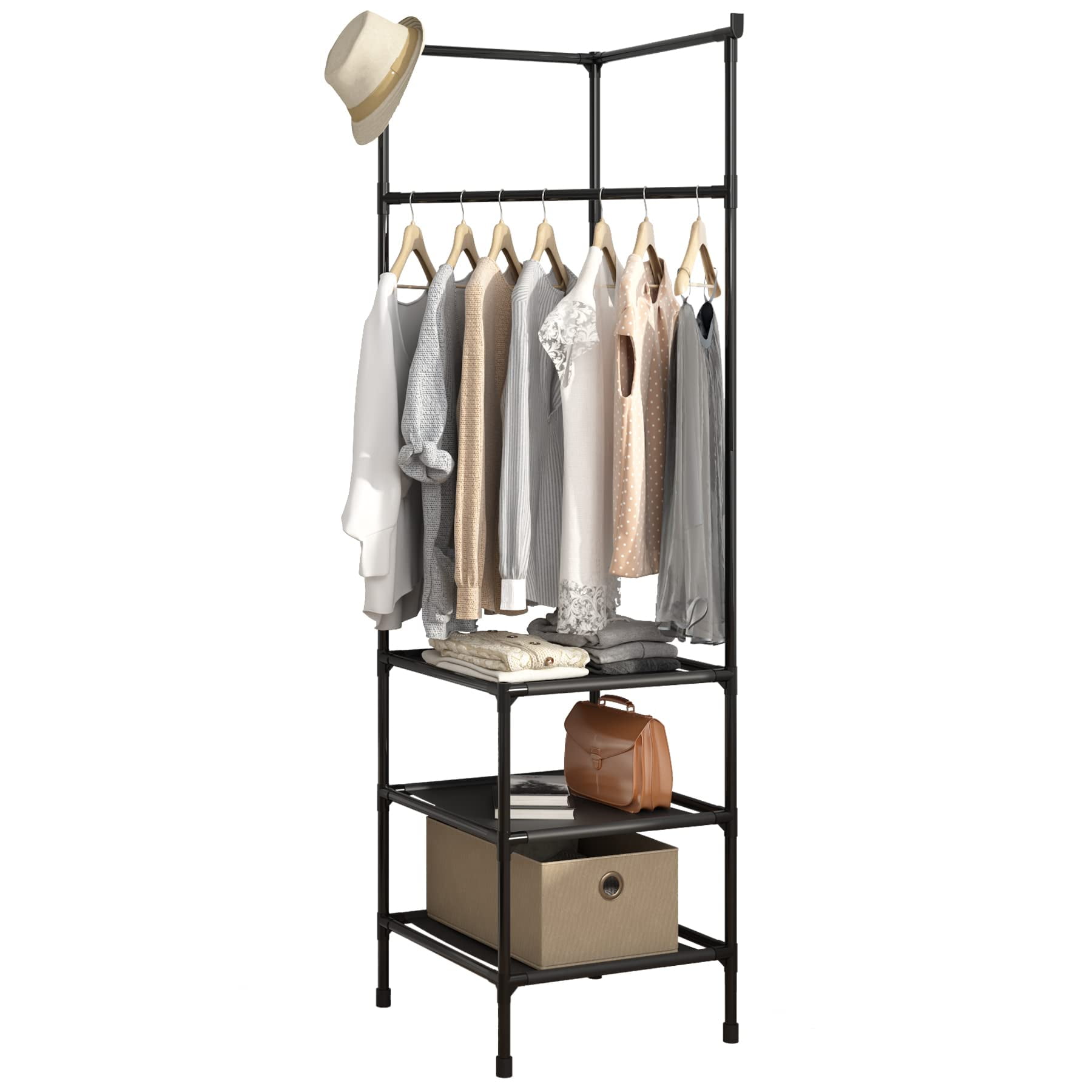 IMMEKEY Coat Rack with Shoe Bench Entryway, Hall Tree with 3 Storage ...
