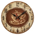 thumbnail image 1 of IMMEKEY Vintage Rustic Wall Clock, Silent Wooden Dial Coffee Timer Clock, 1 of 6