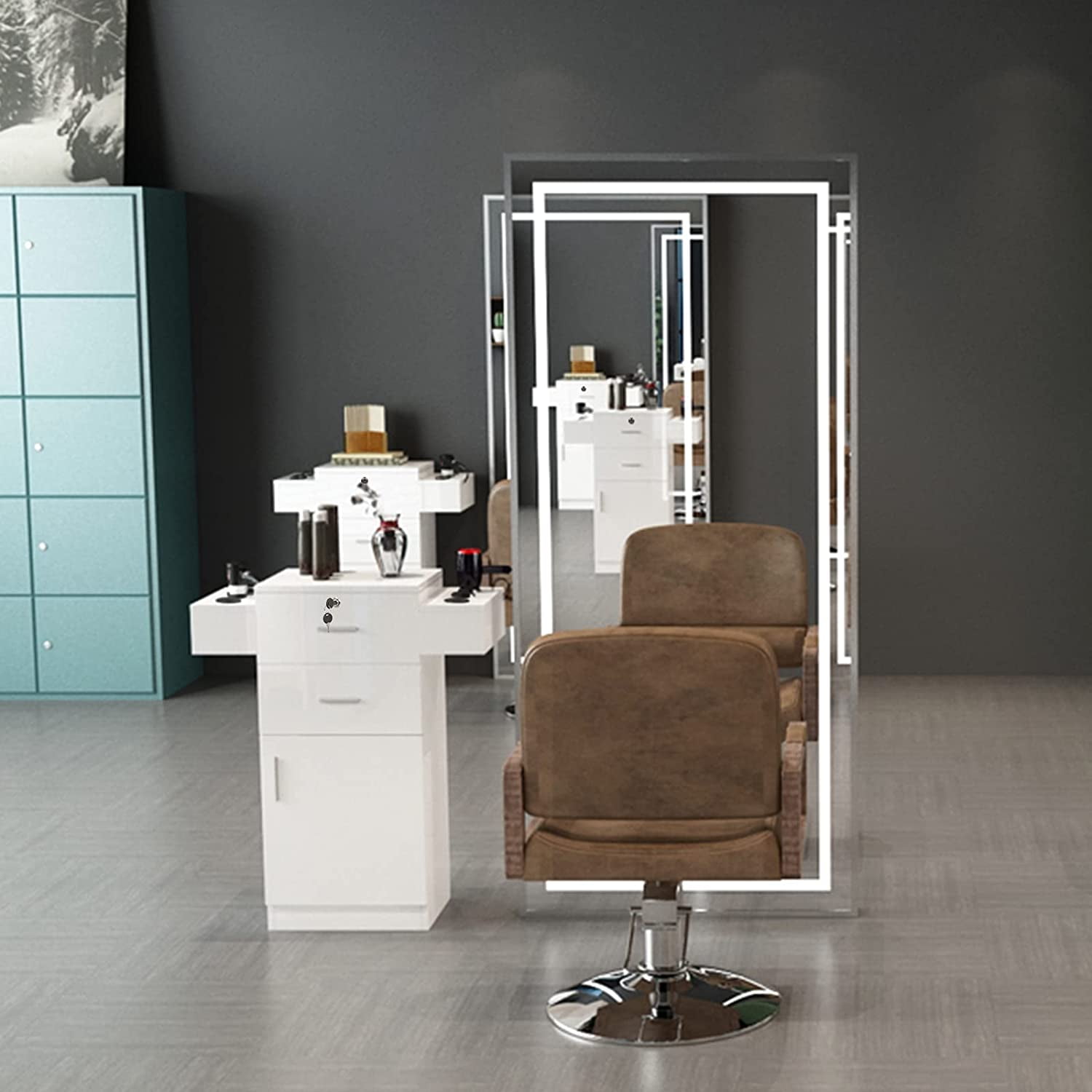IMMERE 3-Layer Beauty Salon Storage Cabinet Hairdressing Tool