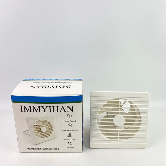 IMMYIHAN Ventilating exhaust fans, 12W Ventilation Extractor with Anti-backflow Check Valve Ultra Thin, Window and Wall Mount Vent Fans for Kitchen Bathroom Greenhouse Garage (4 inch / 110V) Thin fan