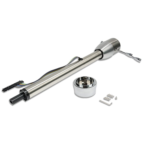 IMOOA GM 32" Floor Shift Tilt Manual Steering Column Stainless Steel with 9 Holes Adapter No Key