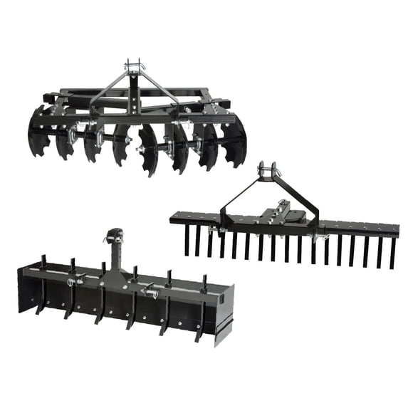 IMPACT IMPLEMENTS® 3 Piece Cat-0 Implement Package for Lawn/Garden Tractors.