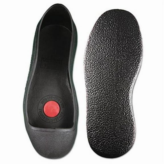 Overshoes, Steel Toe, Rubber, 3 in Height, Pull On Closure, Weave Sole, Black, M EM