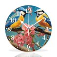 IMPCOKRU 12 inch Round White Wall Clock,Rooster Turkey and Duck