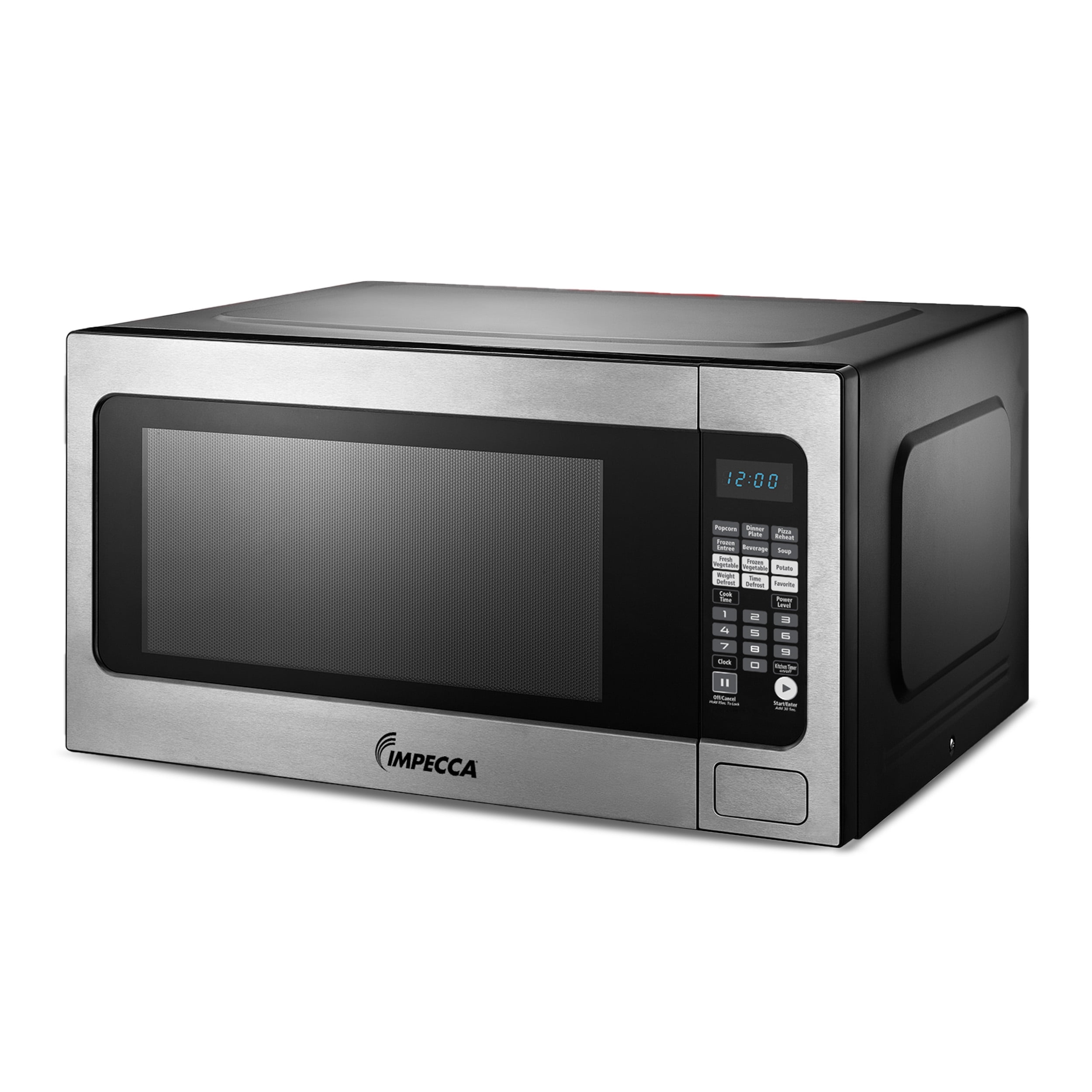 Impecca 2.2 Cubic Foot Microwave, Stainless Steel, 1200 Watts