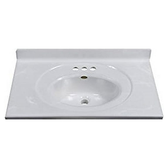 IMPERIAL MARBLE CORP VS3119W 31x19 White Marb Van Top