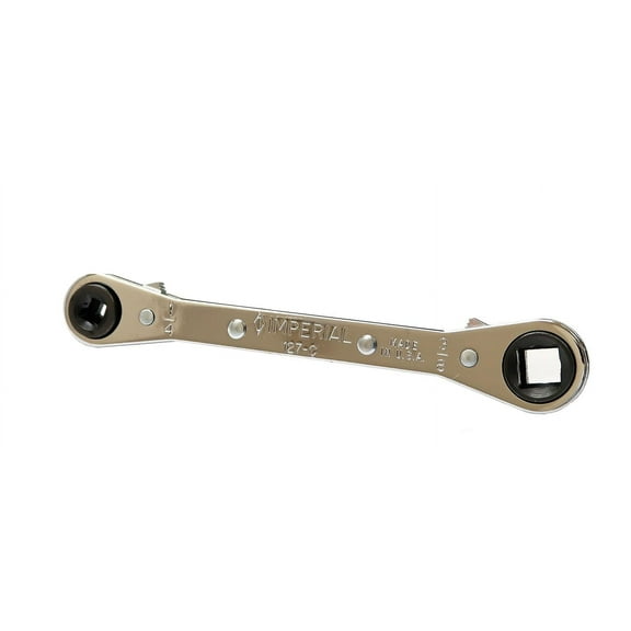 IMPERIAL Tool 127C HVAC Service Ratchet Wrench for HVAC Refrigeration and Air Conditioning, 1/4", 3/8", 3/16" and 5/16"