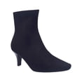 GUESS Womens Navy Embellished Comfort Fazzie Pointed Toe Stiletto Zip-Up Dress Booties M