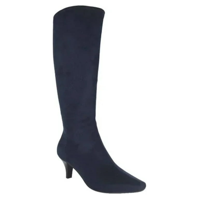 Navy kitten heel boots 2025