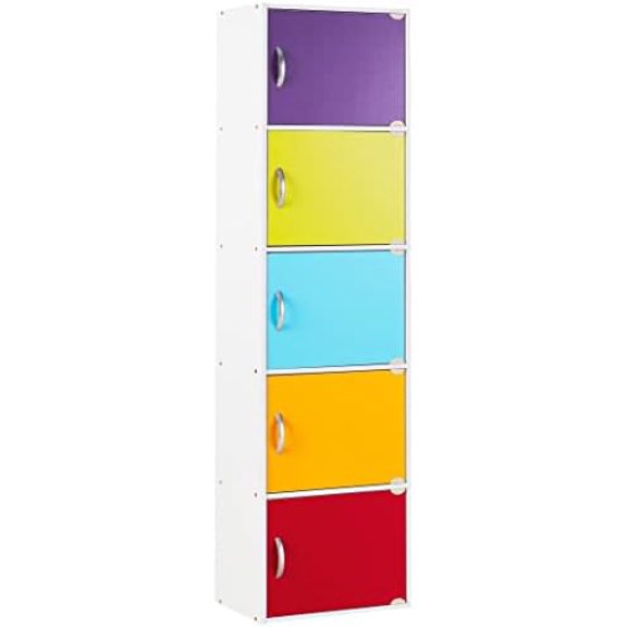 IMPORT Bookcase, Rainbow, 5 Door
